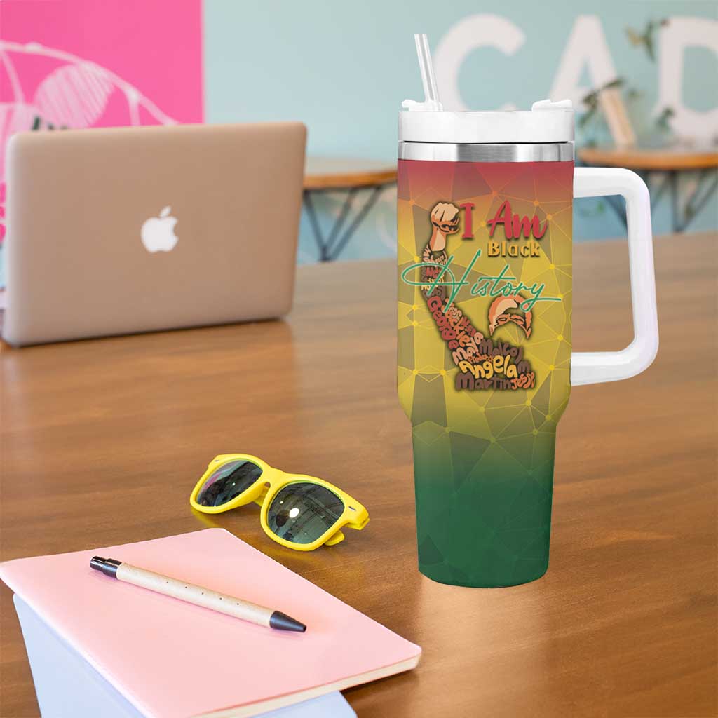 Black History Month Tumbler With Handle Africa I Am Black