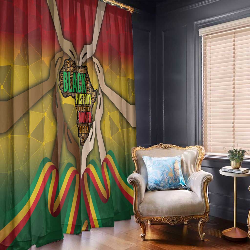 Black History Month Window Curtain Africa I Am Black