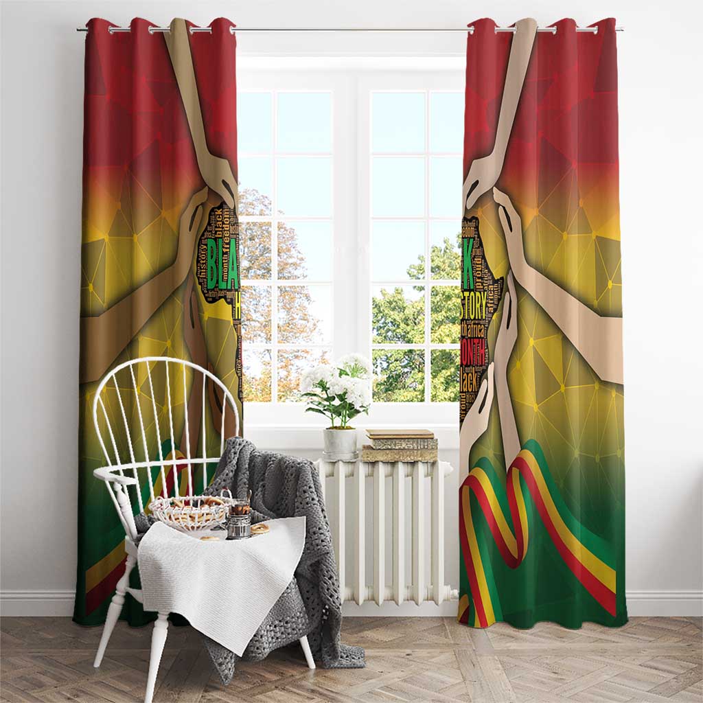 Black History Month Window Curtain Africa I Am Black