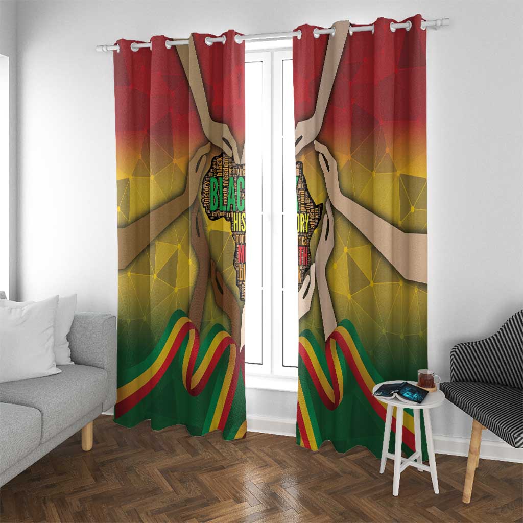 Black History Month Window Curtain Africa I Am Black
