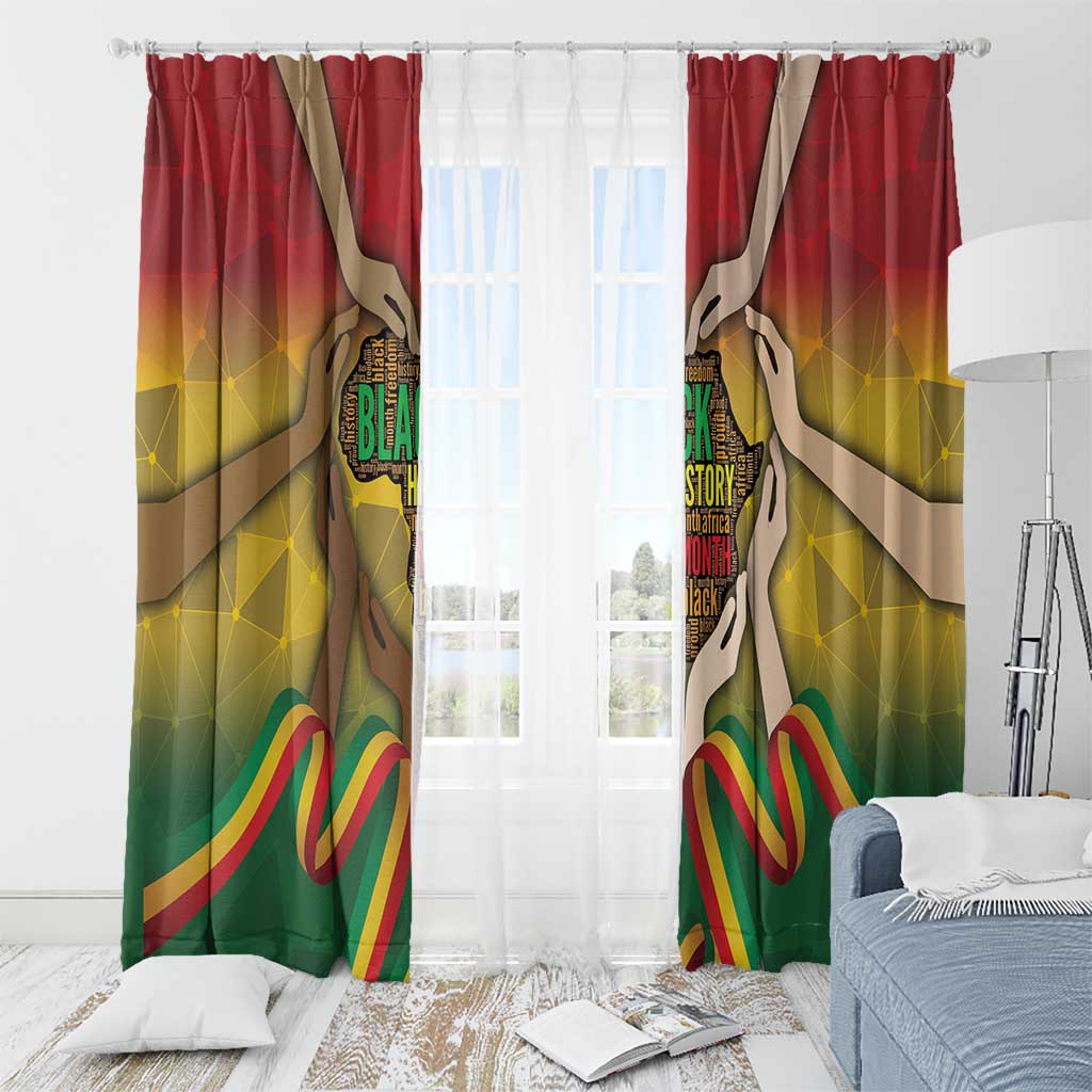 Black History Month Window Curtain Africa I Am Black