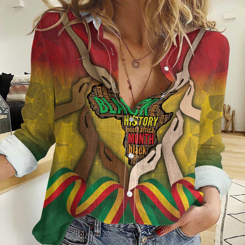 Black History Month Women Casual Shirt Africa I Am Black