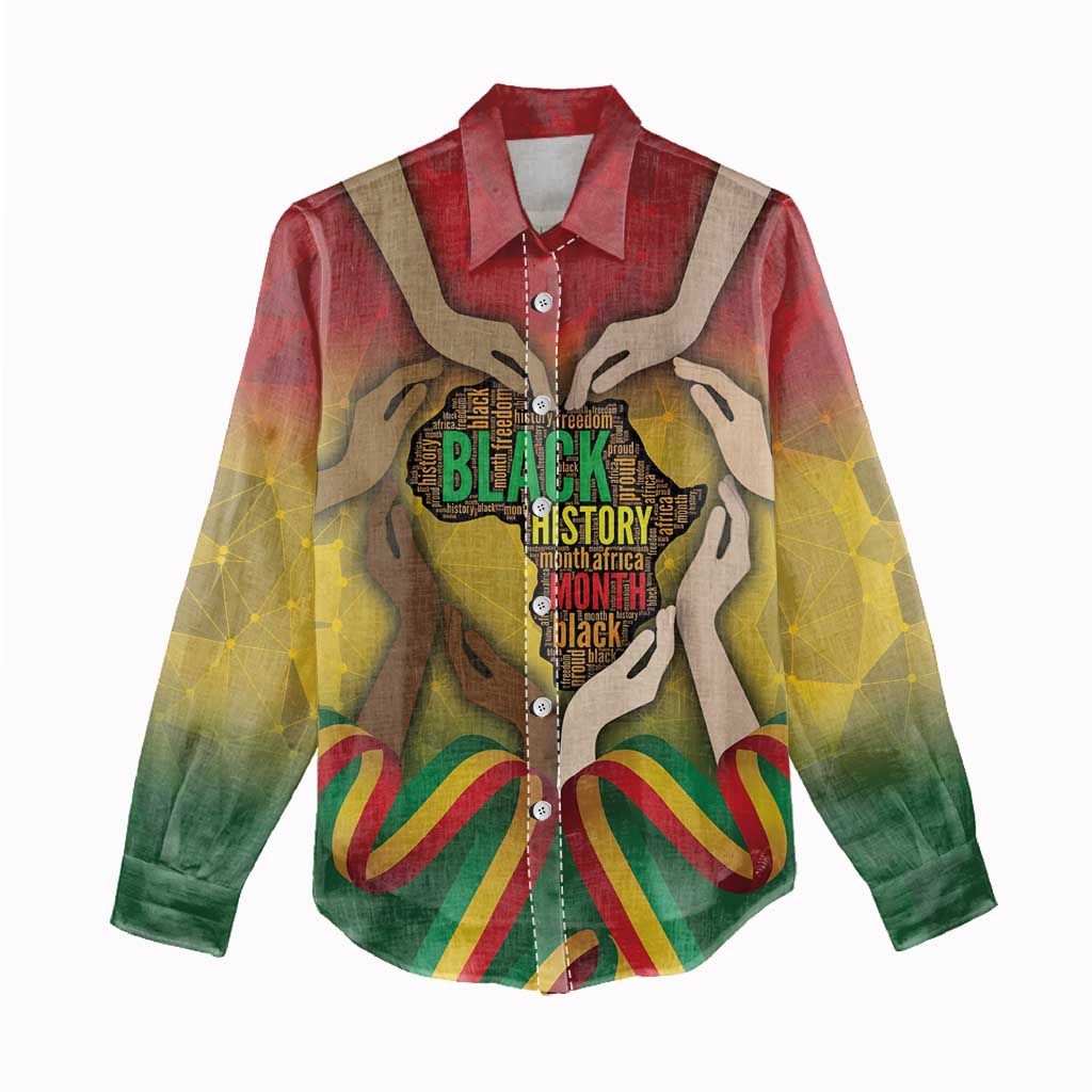 Black History Month Women Casual Shirt Africa I Am Black