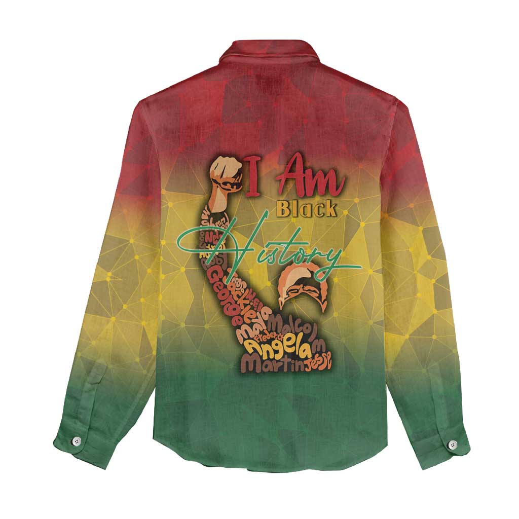 Black History Month Women Casual Shirt Africa I Am Black