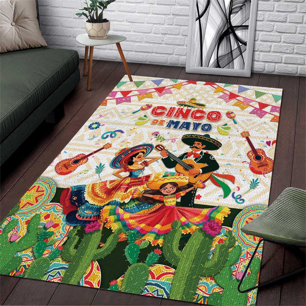 Mexico Cinco De Mayo Area Rug Dancing Mexican