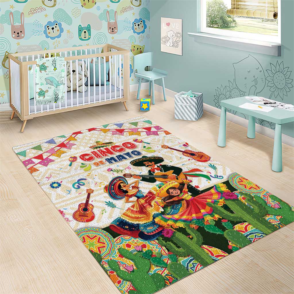 Mexico Cinco De Mayo Area Rug Dancing Mexican
