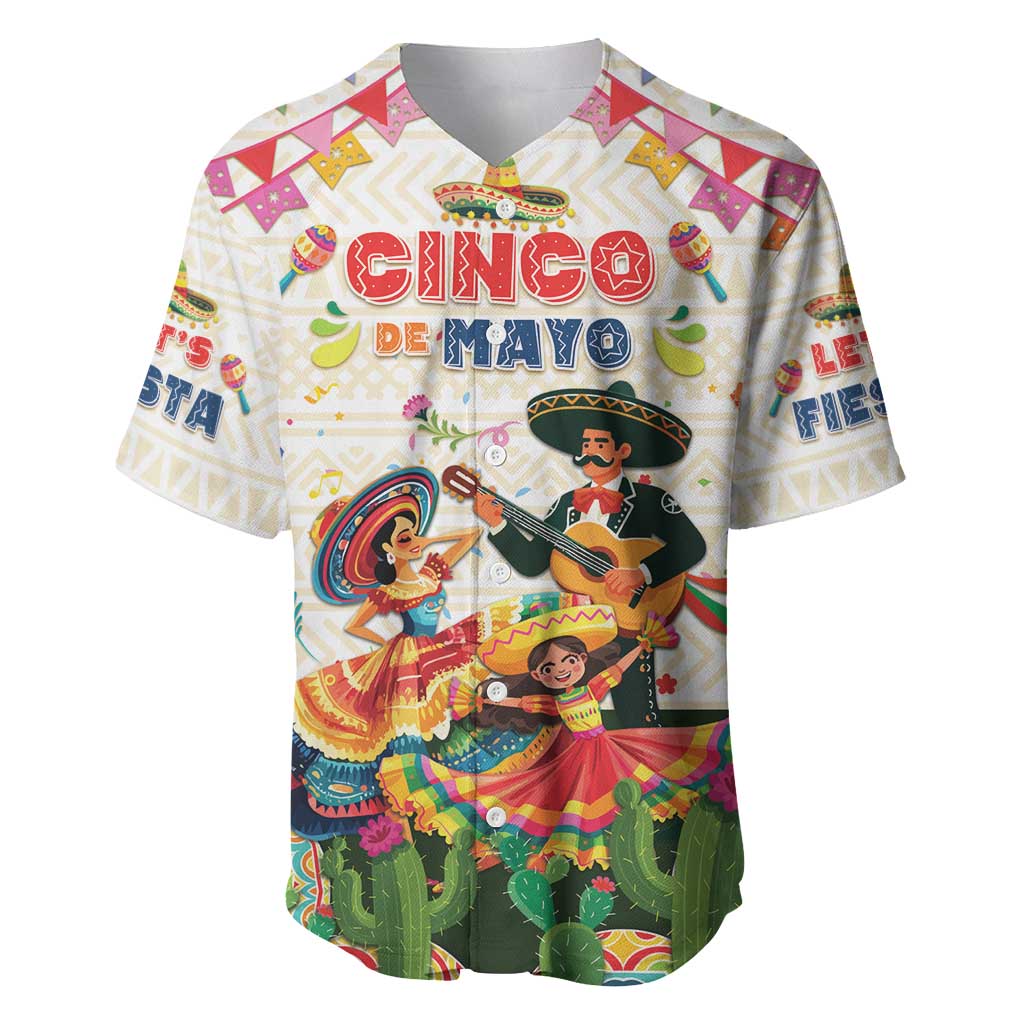 Mexico Cinco De Mayo Baseball Jersey Dancing Mexican