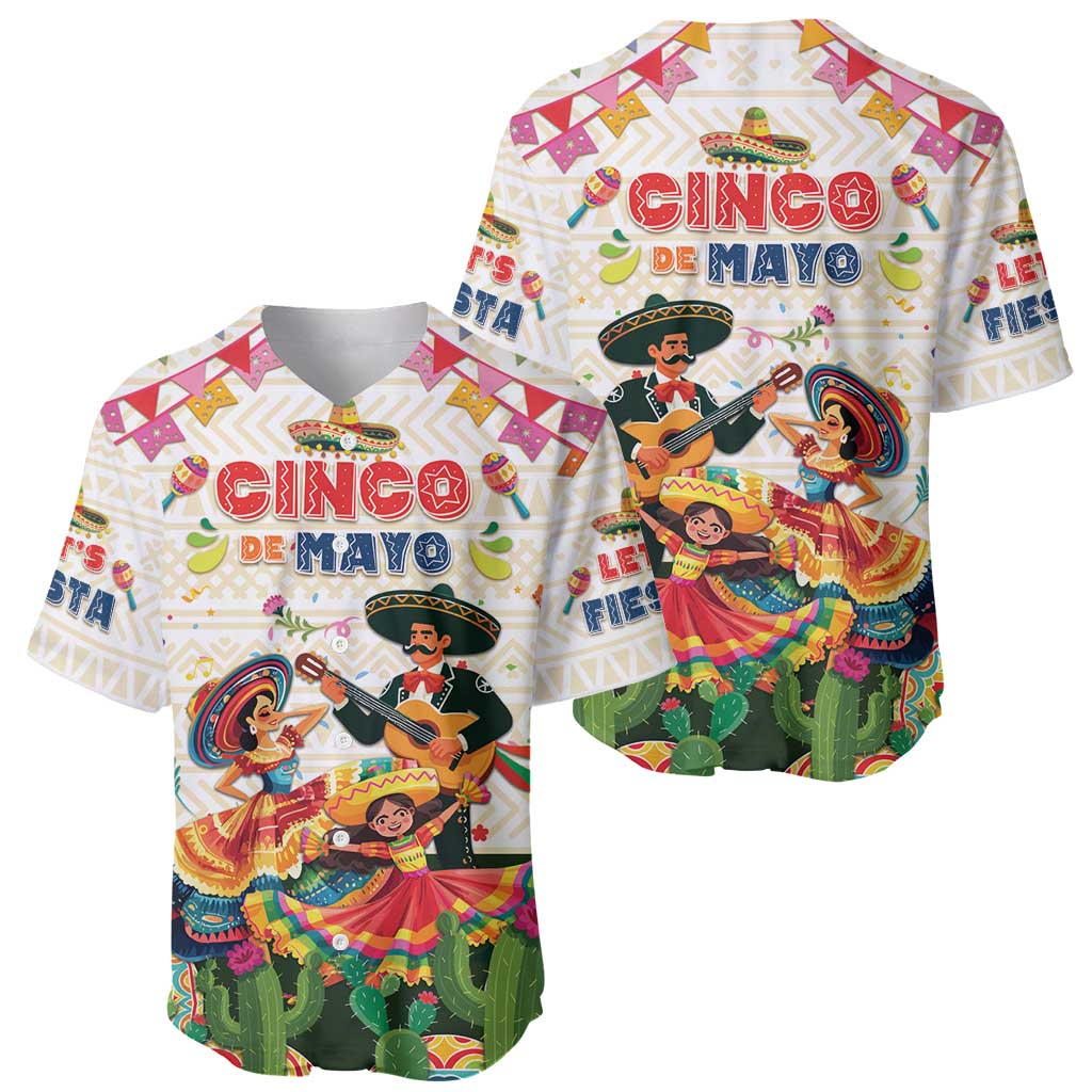 Mexico Cinco De Mayo Baseball Jersey Dancing Mexican