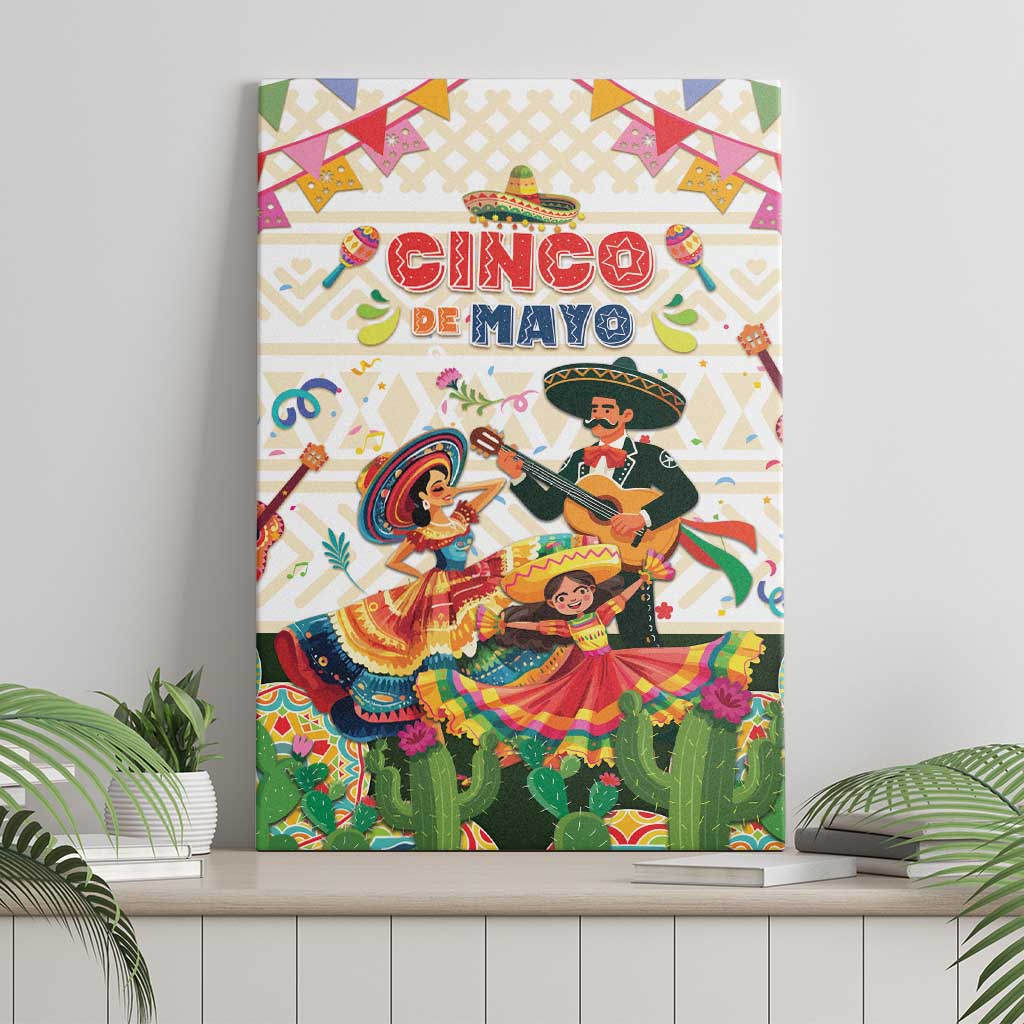 Mexico Cinco De Mayo Canvas Wall Art Dancing Mexican