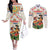 Mexico Cinco De Mayo Couples Matching Off The Shoulder Long Sleeve Dress and Long Sleeve Button Shirt Dancing Mexican