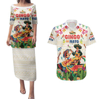 Mexico Cinco De Mayo Couples Matching Puletasi and Hawaiian Shirt Dancing Mexican