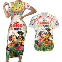 Mexico Cinco De Mayo Couples Matching Short Sleeve Bodycon Dress and Hawaiian Shirt Dancing Mexican