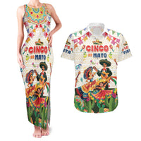 Mexico Cinco De Mayo Couples Matching Tank Maxi Dress and Hawaiian Shirt Dancing Mexican