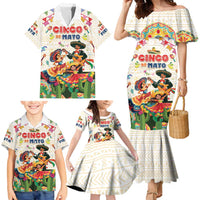 Mexico Cinco De Mayo Family Matching Mermaid Dress and Hawaiian Shirt Dancing Mexican