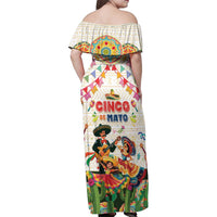 Mexico Cinco De Mayo Family Matching Off Shoulder Maxi Dress and Hawaiian Shirt Dancing Mexican