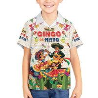 Mexico Cinco De Mayo Family Matching Off Shoulder Short Dress and Hawaiian Shirt Dancing Mexican