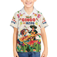 Mexico Cinco De Mayo Family Matching Short Sleeve Bodycon Dress and Hawaiian Shirt Dancing Mexican