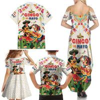 Mexico Cinco De Mayo Family Matching Summer Maxi Dress and Hawaiian Shirt Dancing Mexican