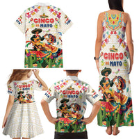 Mexico Cinco De Mayo Family Matching Tank Maxi Dress and Hawaiian Shirt Dancing Mexican
