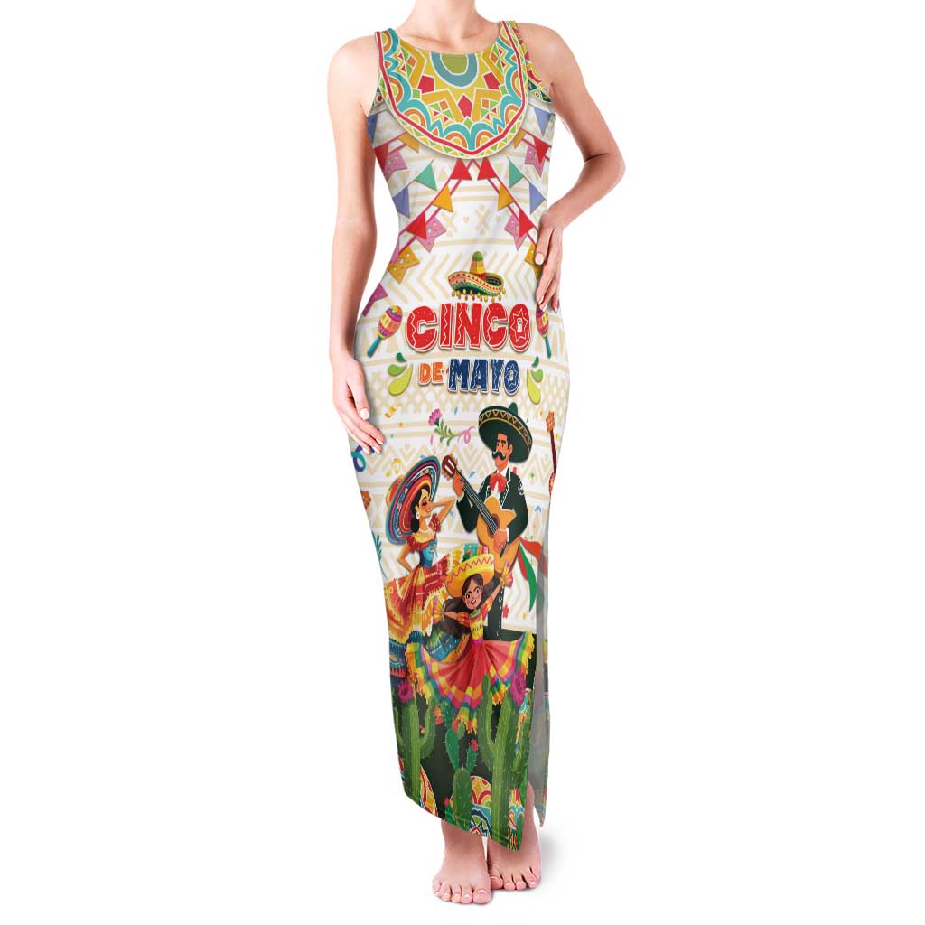 Mexico Cinco De Mayo Family Matching Tank Maxi Dress and Hawaiian Shirt Dancing Mexican