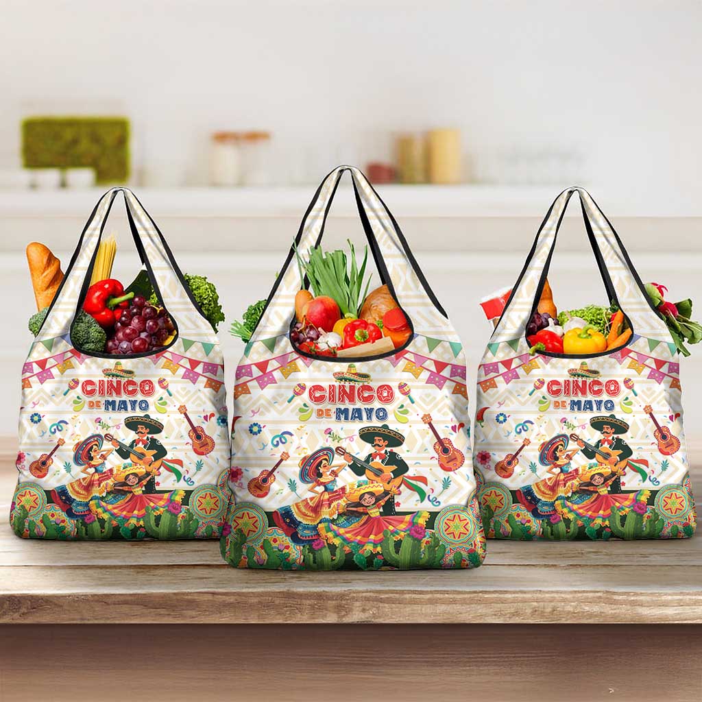 Mexico Cinco De Mayo Grocery Bag Dancing Mexican