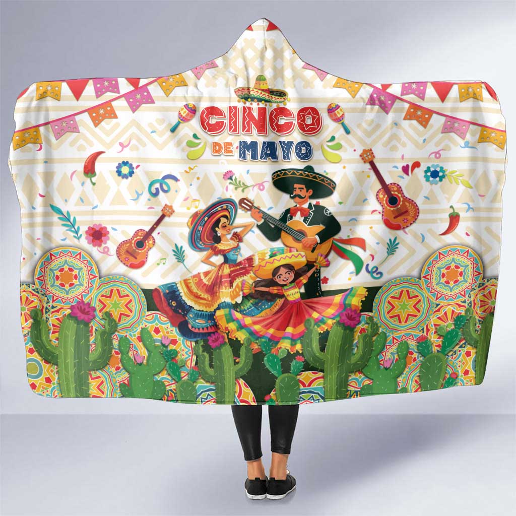 Mexico Cinco De Mayo Hooded Blanket Dancing Mexican