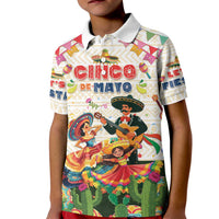 Mexico Cinco De Mayo Kid Polo Shirt Dancing Mexican
