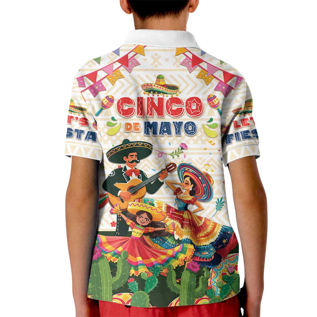 Mexico Cinco De Mayo Kid Polo Shirt Dancing Mexican