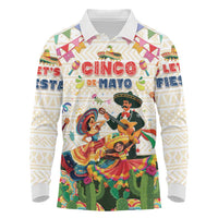 Mexico Cinco De Mayo Long Sleeve Polo Shirt Dancing Mexican