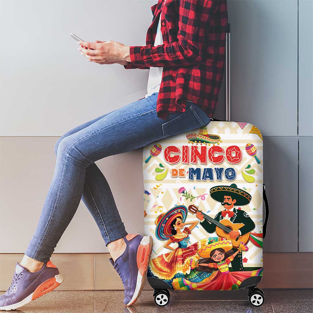 Mexico Cinco De Mayo Luggage Cover Dancing Mexican