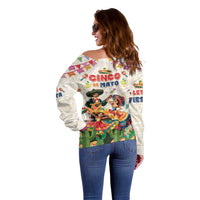 Mexico Cinco De Mayo Off Shoulder Sweater Dancing Mexican