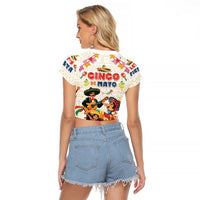Mexico Cinco De Mayo Raglan Cropped T Shirt Dancing Mexican