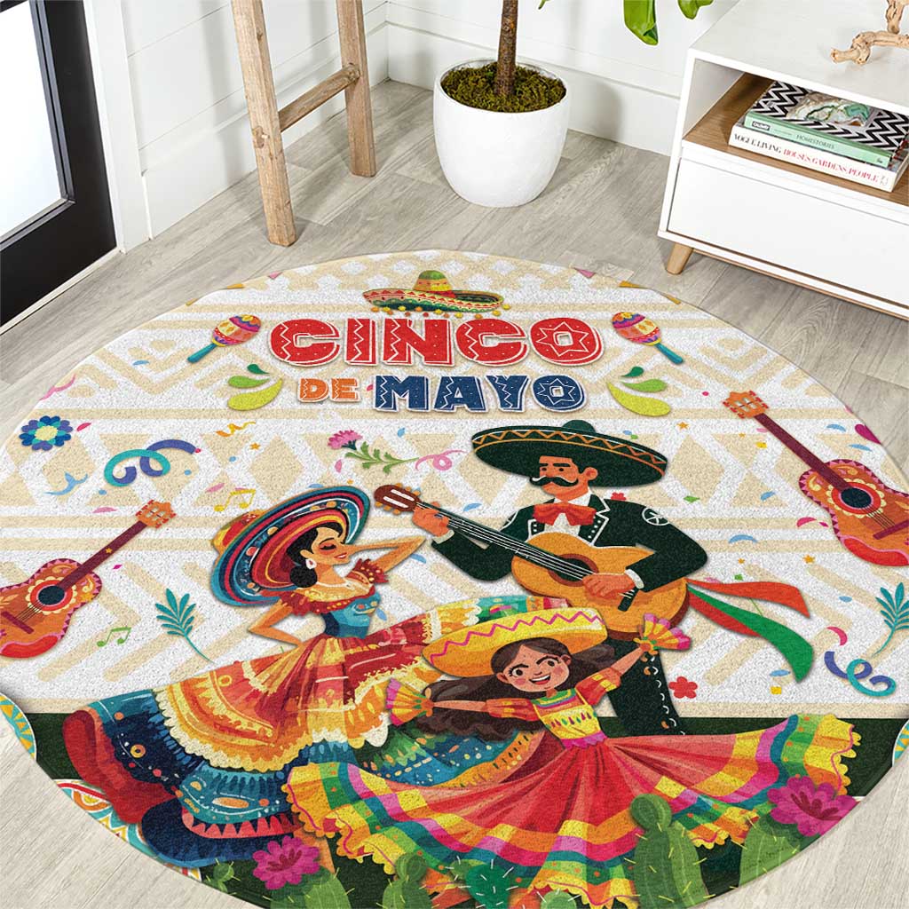 Mexico Cinco De Mayo Round Carpet Dancing Mexican