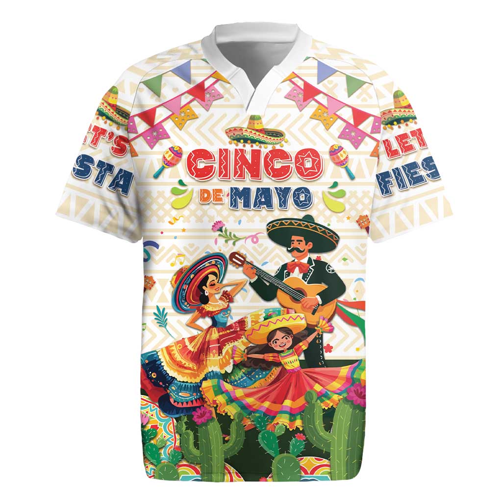 Mexico Cinco De Mayo Rugby Jersey Dancing Mexican
