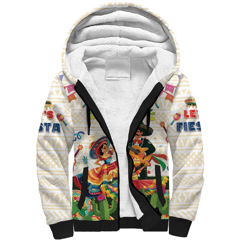 Mexico Cinco De Mayo Sherpa Hoodie Dancing Mexican