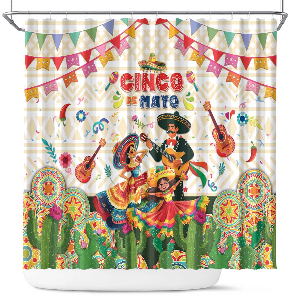 Mexico Cinco De Mayo Shower Curtain Dancing Mexican