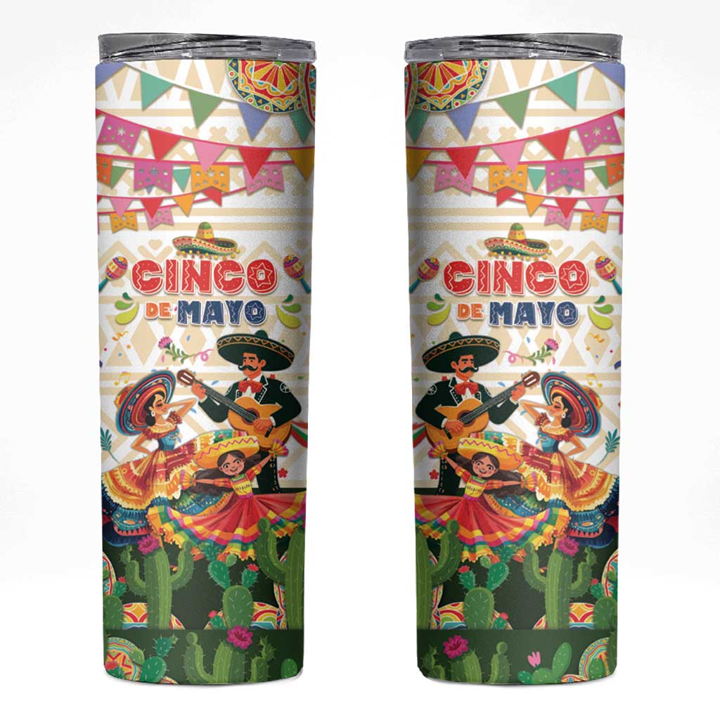 Mexico Cinco De Mayo Skinny Tumbler Dancing Mexican