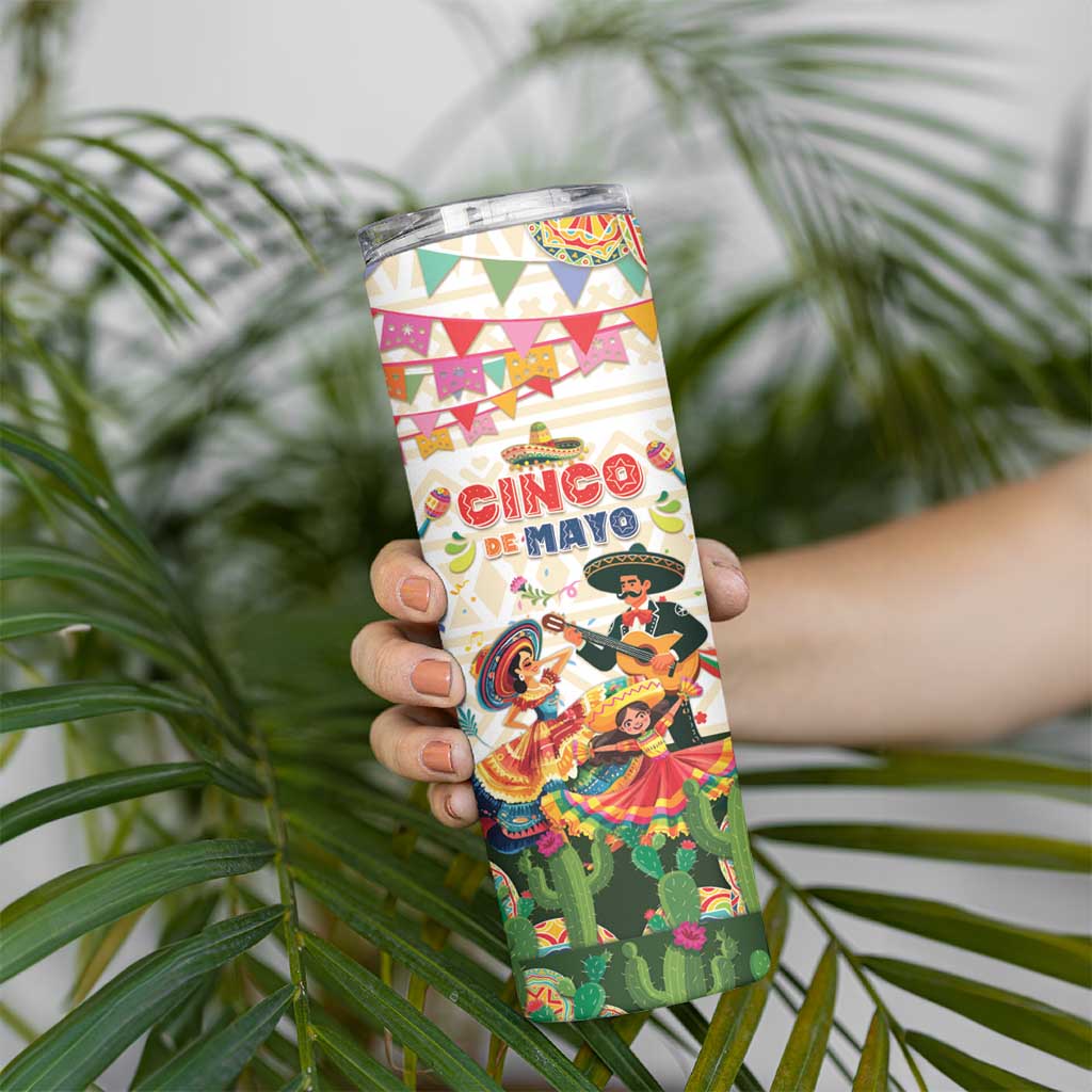 Mexico Cinco De Mayo Skinny Tumbler Dancing Mexican
