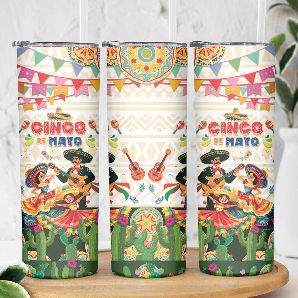 Mexico Cinco De Mayo Skinny Tumbler Dancing Mexican