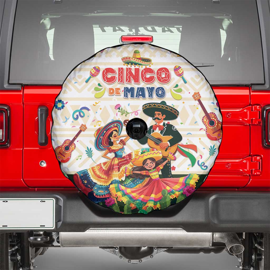 Mexico Cinco De Mayo Spare Tire Cover Dancing Mexican