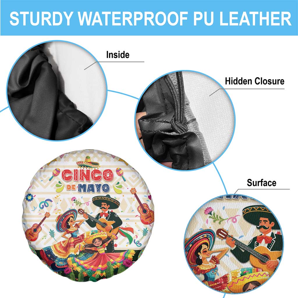 Mexico Cinco De Mayo Spare Tire Cover Dancing Mexican