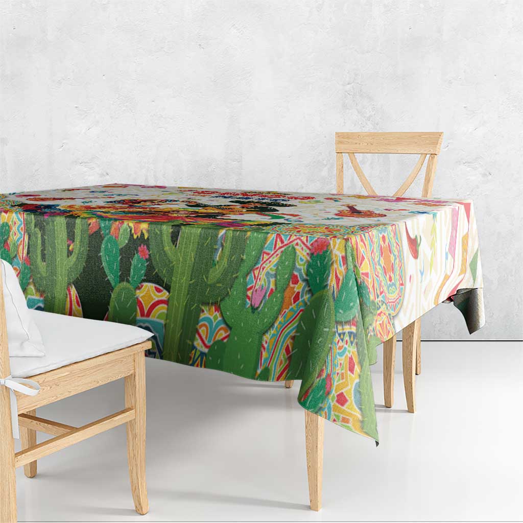 Mexico Cinco De Mayo Tablecloth Dancing Mexican
