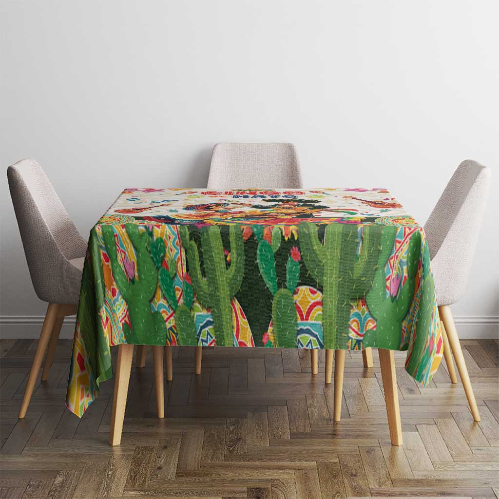 Mexico Cinco De Mayo Tablecloth Dancing Mexican