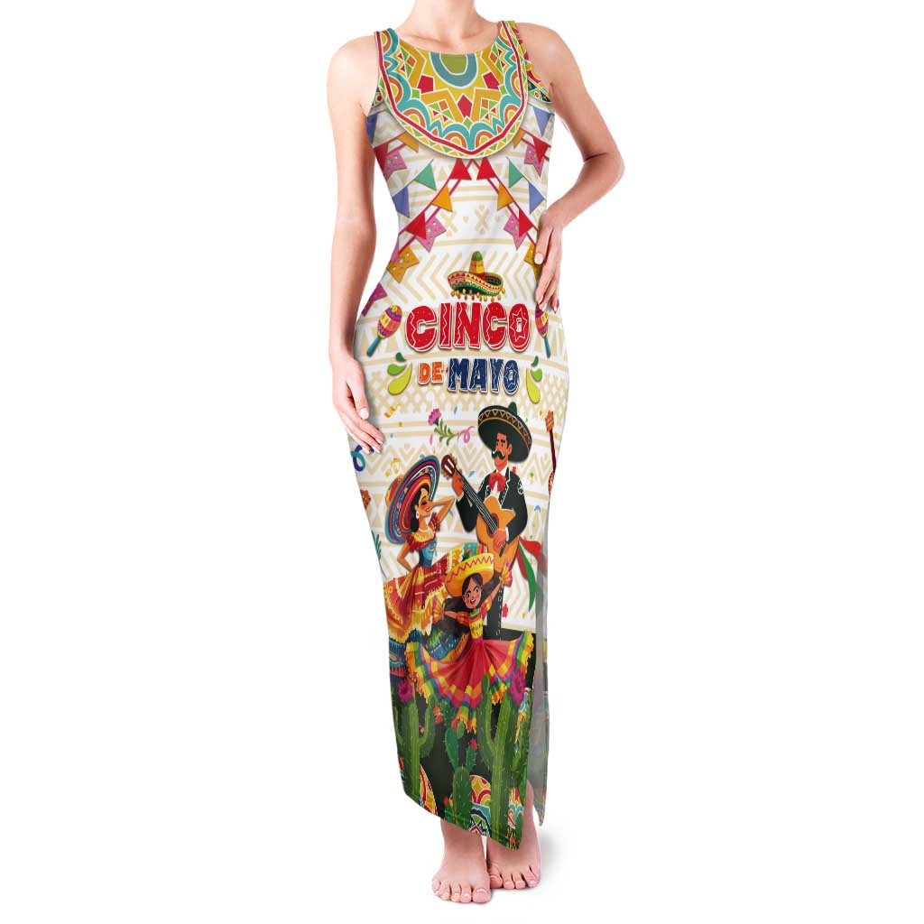 Mexico Cinco De Mayo Tank Maxi Dress Dancing Mexican