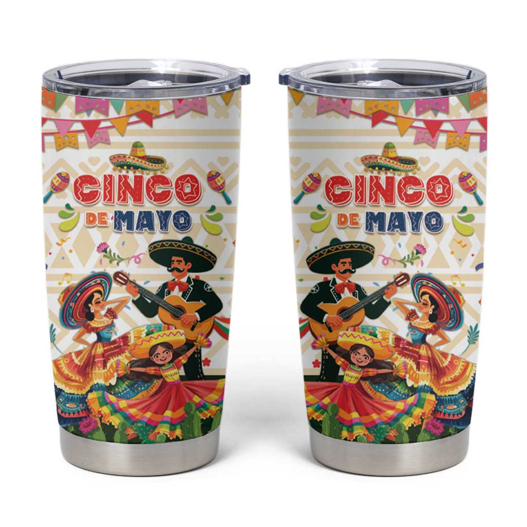 Mexico Cinco De Mayo Tumbler Cup Dancing Mexican