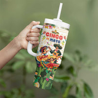 Mexico Cinco De Mayo Tumbler With Handle Dancing Mexican