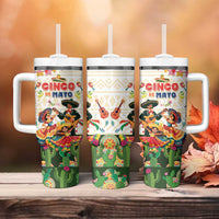 Mexico Cinco De Mayo Tumbler With Handle Dancing Mexican