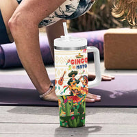 Mexico Cinco De Mayo Tumbler With Handle Dancing Mexican