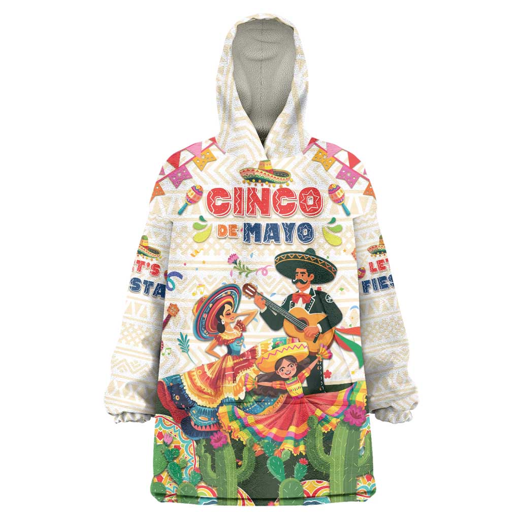 Mexico Cinco De Mayo Wearable Blanket Hoodie Dancing Mexican