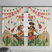 Mexico Cinco De Mayo Window Curtain Dancing Mexican